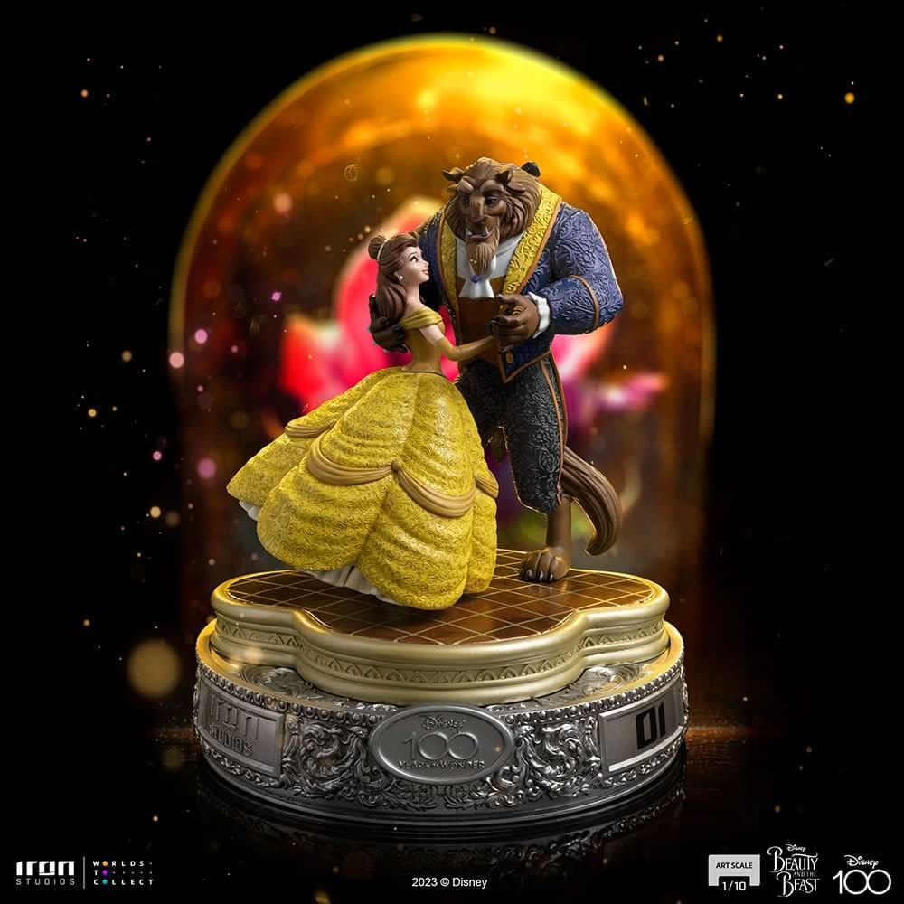 Statue Die Schöne und das Biest 100 Jahre Version - Disney 100. Jubiläum - Die Schöne und das Biest - Art Scale 1/10
