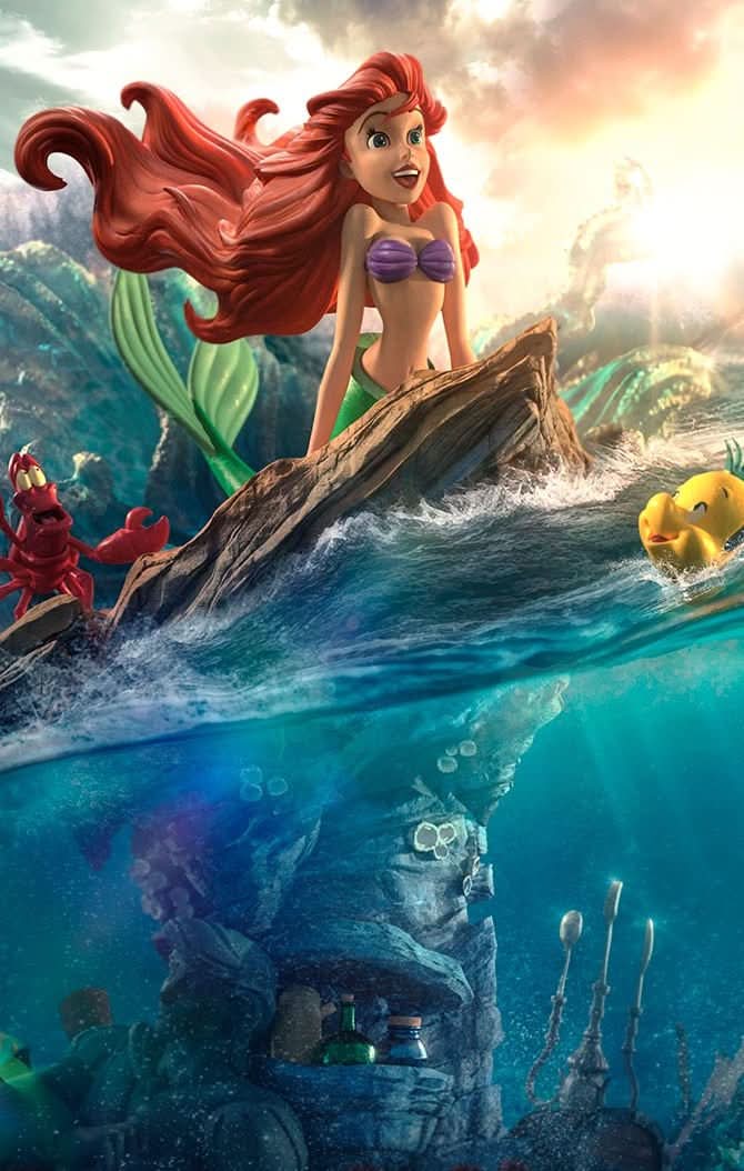 Statue Little Mermaid Deluxe - Disney 100th - Little Mermaid - Art Scale 1/10