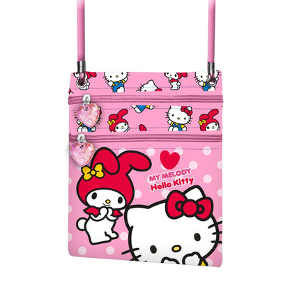 Sac à Bandoulière Action Vertical Hello Kitty « Lovely » – Rose