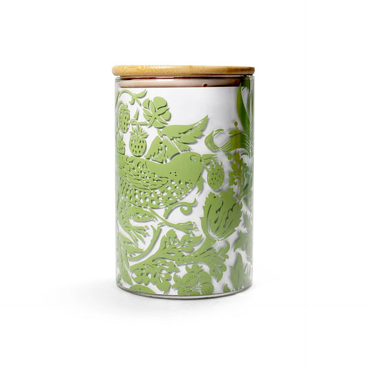 William Morris Glass Food Storage Container - Sage Green