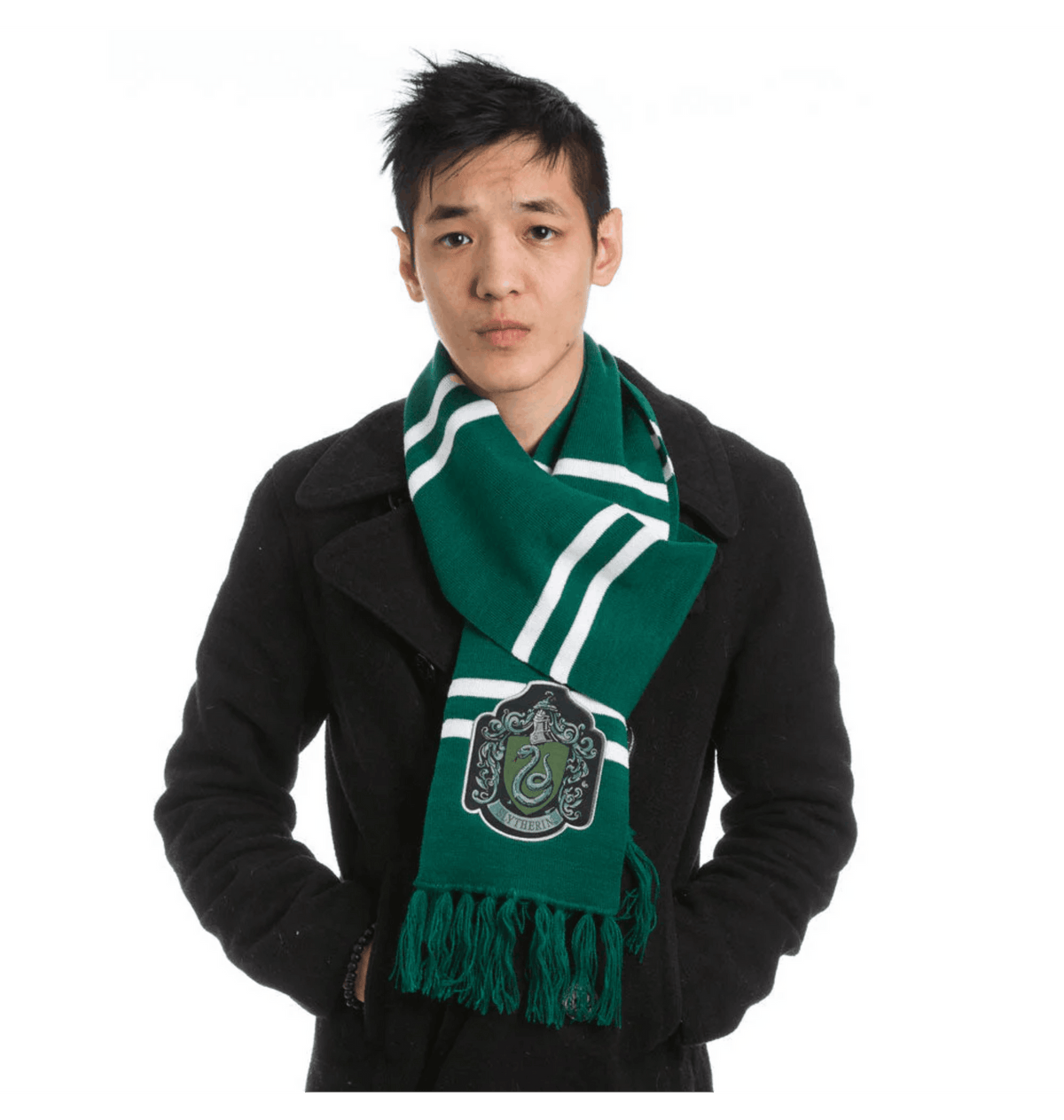 Écharpe Harry Potter Serpentard avec écusson