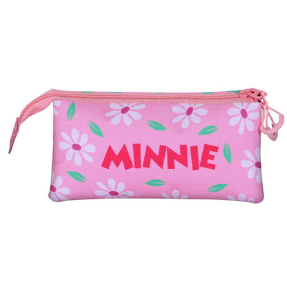 Disney Minnie Mouse "Blooming" Triple Pencil Case