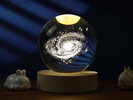 Large Crystal Ball Lamp - Galaxy