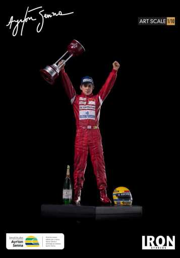 Statue Ayrton Senna 1988 Großer Preis von Japan – Kunstmaßstab 1:10