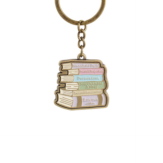 Jane Austen Keychain - Stack of Books