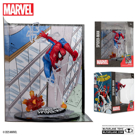 spider man 1 10th scale collectible with scene the amazing spider man 302 mcfarlane toys