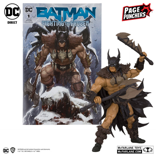 Batman-Figur mit Comic-Batman: Kampf gegen die Eiskönigin (Page Punchers)