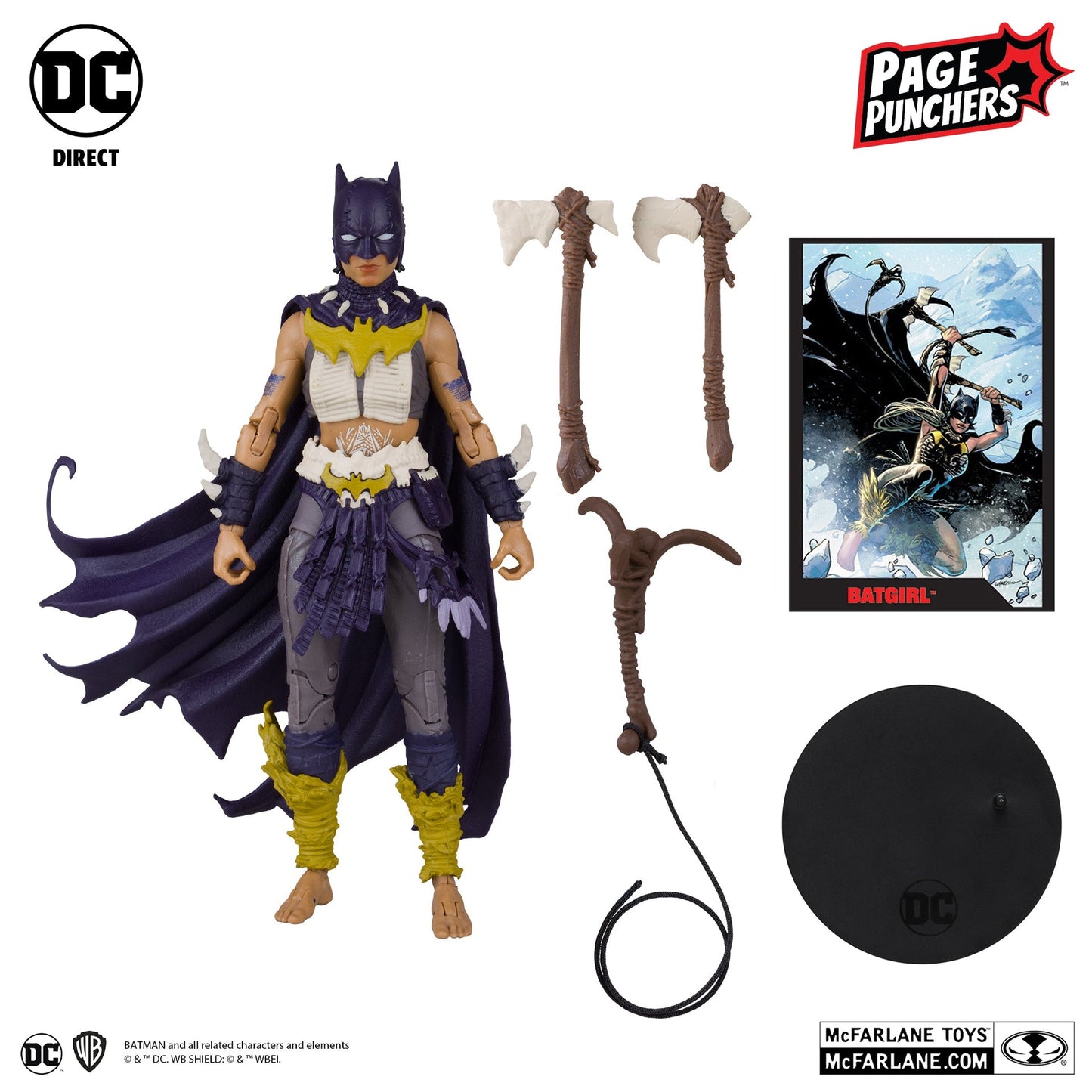 batgirl 7 figure with batman fighting the frozen comic page punchers