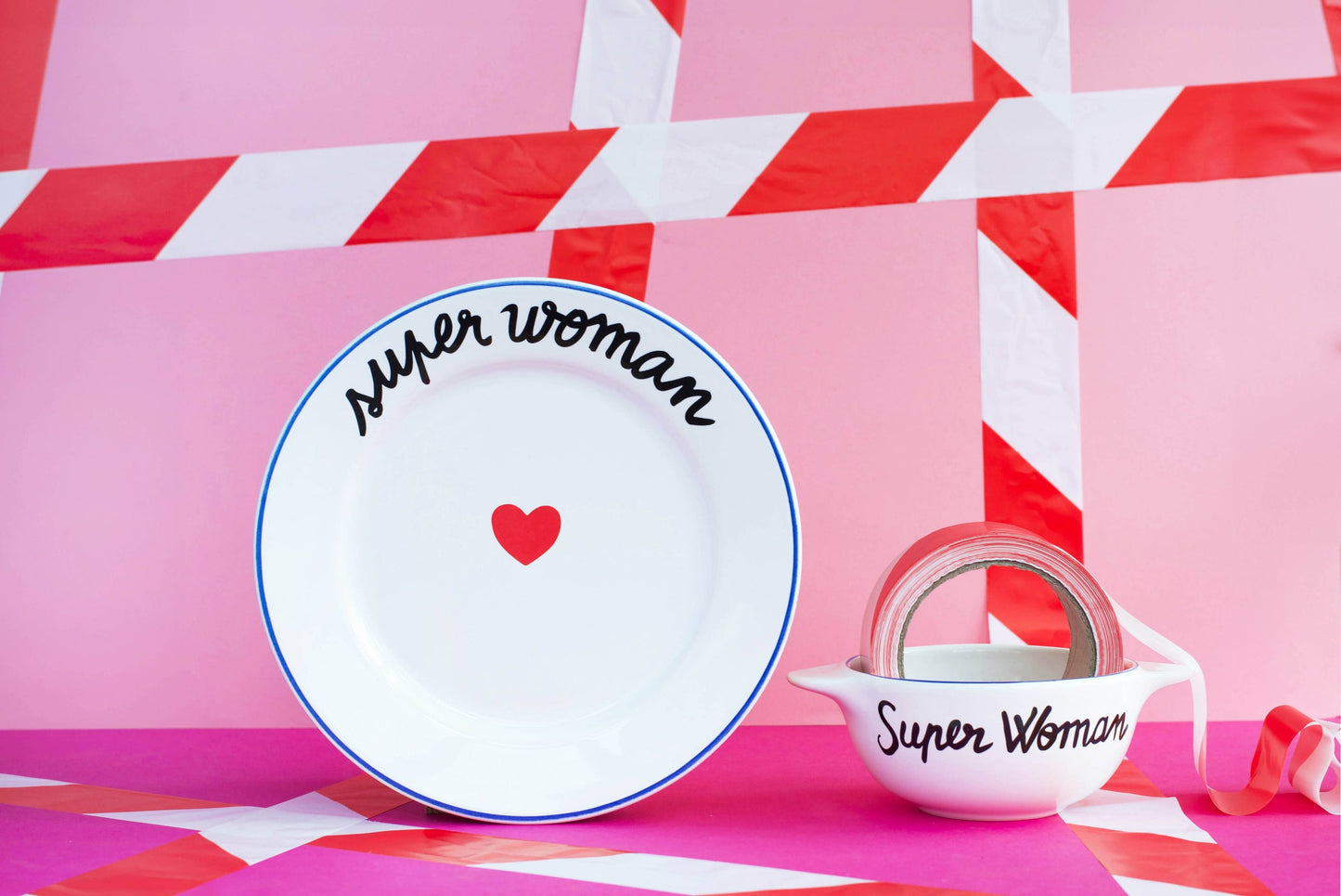 Assiette La Famille S’éclate - Super Woman 