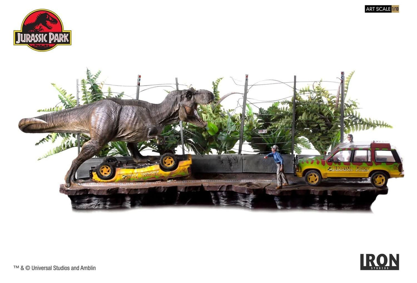 Statue T-Rex Attack - Art Scale 1/10 - Jurassic Park - Set A/B