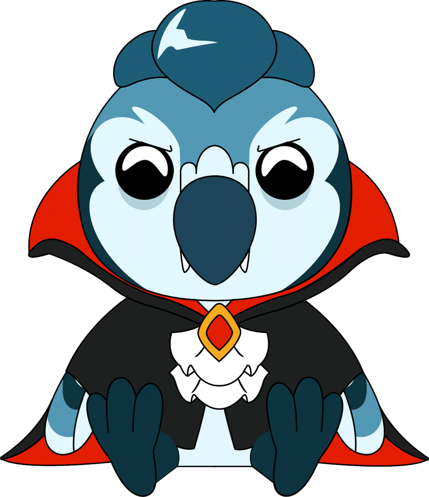 Vampir-Blaumeisen-Plüschtier (23 cm)