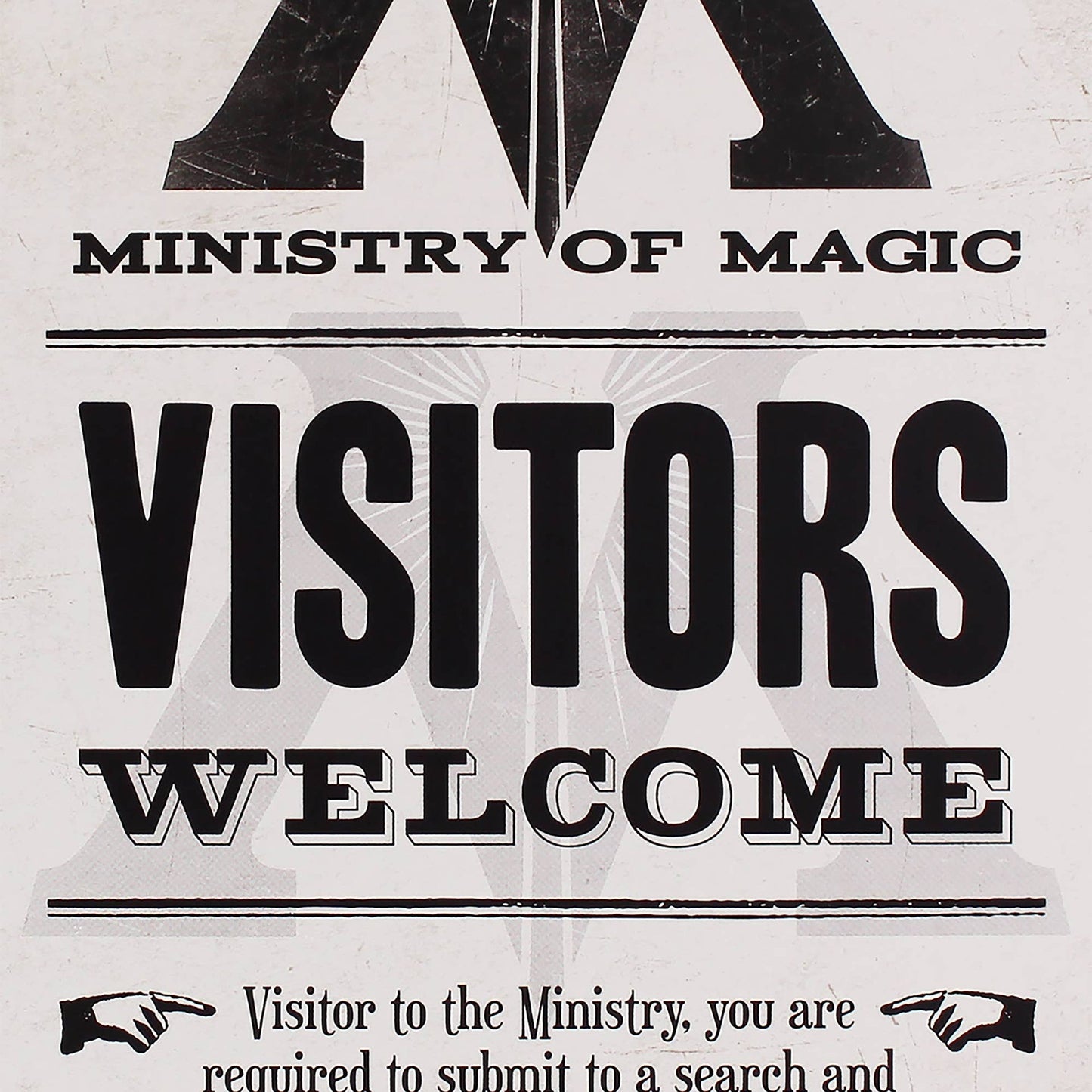 Plaque décorative en métal Harry Potter - Ministère de la Magie