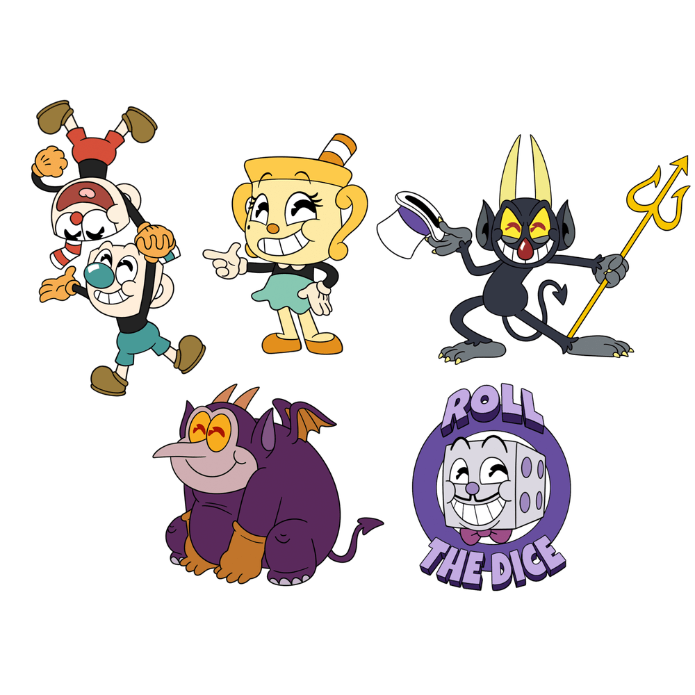 Cuphead-Anstecker-Set