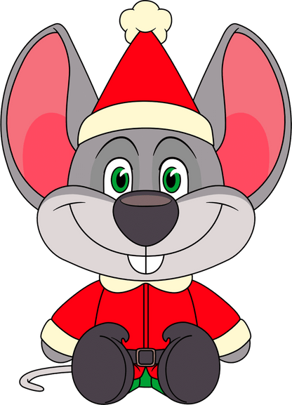 Chuck E. Cheese Weihnachts-Edition Plüsch (23 cm)