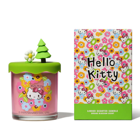 Bougie parfumée Hello Kitty Seasons, Fleur de Printemps, Couvercle 3D