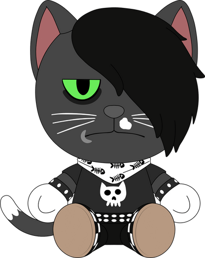 Emo Katze Plüschtier (23 cm)