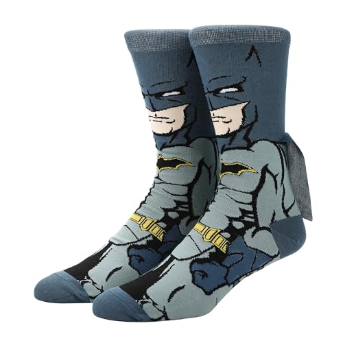 Chaussettes Batman grises avec cape intégrée