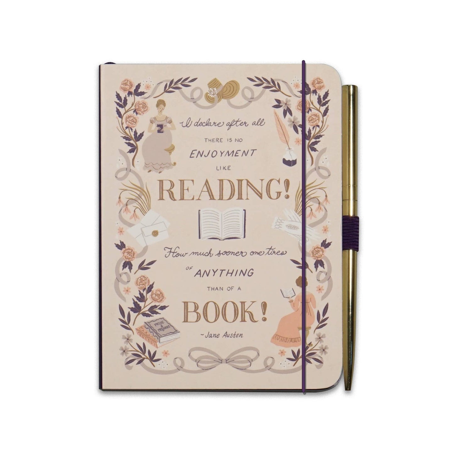 A6 Notizbuch Jane Austen – und Kugelschreiber Pulteney Press Stolz und Vorurteil