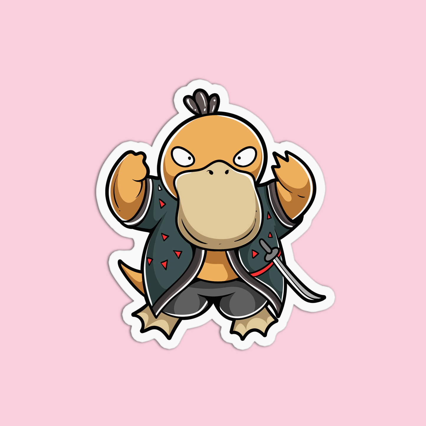 Samurai Eend Sticker