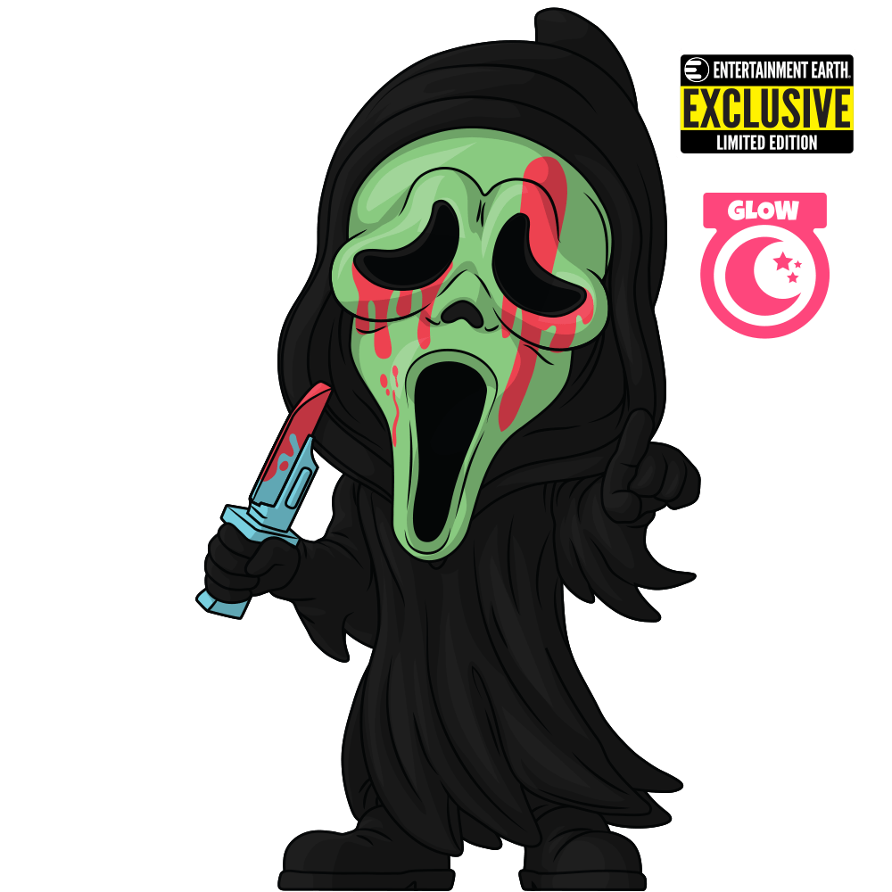 Im Dunkeln leuchtendes Ghost Face