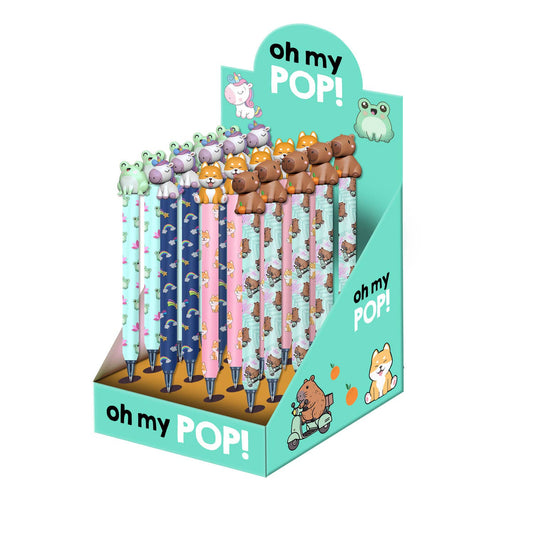 Oh My Pop Mix-Présentoir 24 Unités Stylo Gel Effaçable