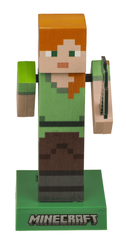Figurine solaire – Minecraft - Alex – vue 3