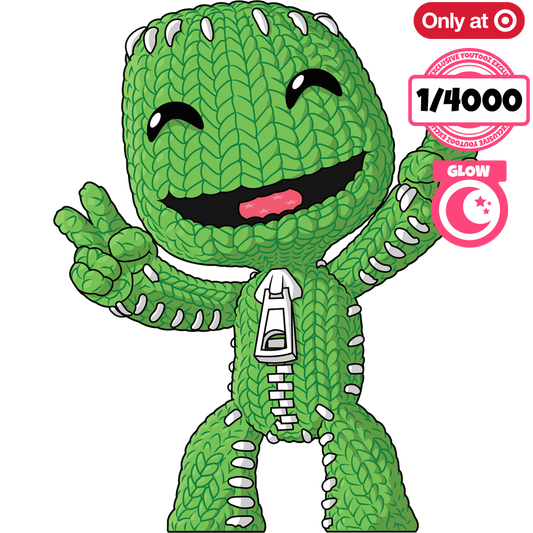 Im Dunkeln leuchtender Sackboy