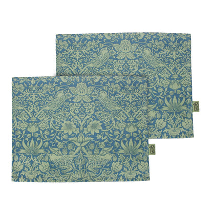 William Morris Recycled Cotton Placemats & Napkins - Sage Green