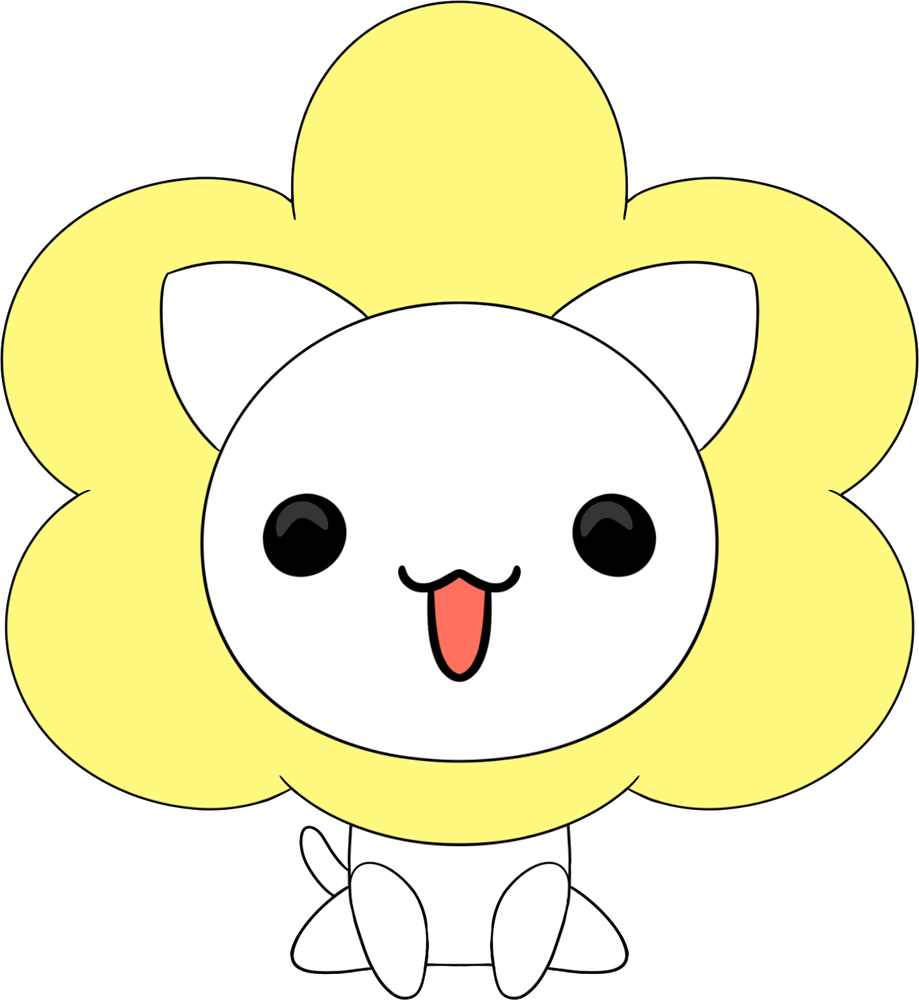 Blumenkatze Plüsch (23 cm)