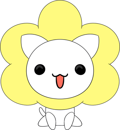 Blumenkatze Plüsch (23 cm)