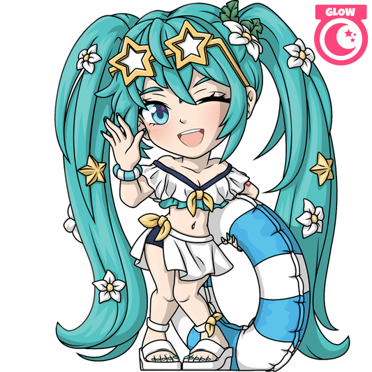 Glow in the Dark Sommerstil Miku