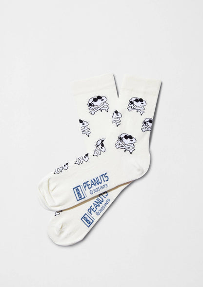 Chaussettes BeSnoopy Skull OffWhite