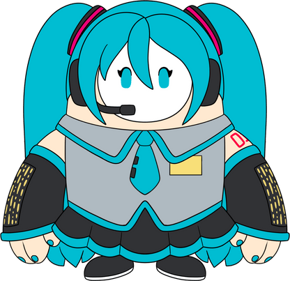 Hatsune Miku x Fall Guys Plush (9in)