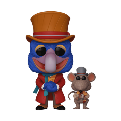 MUPPET XMAS 2023 POP Disney N° 1456 Gonzo avec Rizzo Noël chez les Muppets POP! Disney Vinyl figurine Gonzo w/Rizzo 9 cm