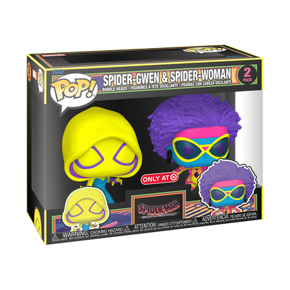 Pop! Spider-Gwen & Spider-Woman (Black Light) 2-Pack