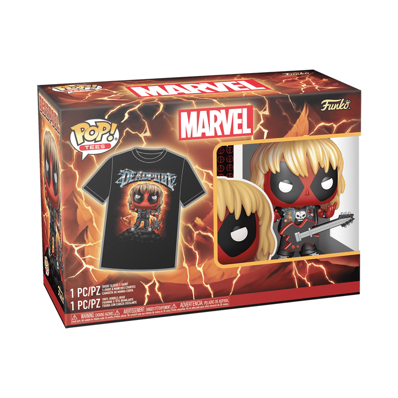 Pop! & Tee Heavy Metal Deadpool (Metallic)