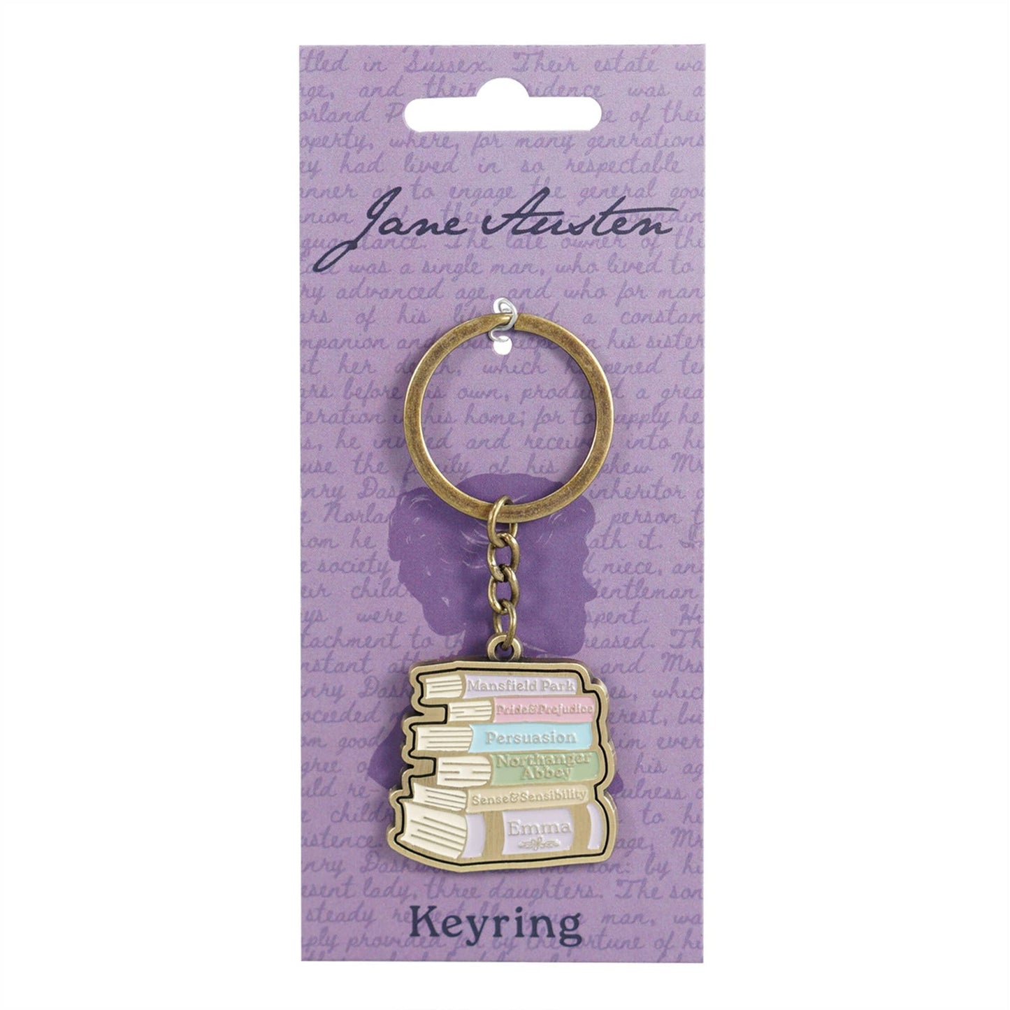 Porte-clés Jane Austen - Pile de livres