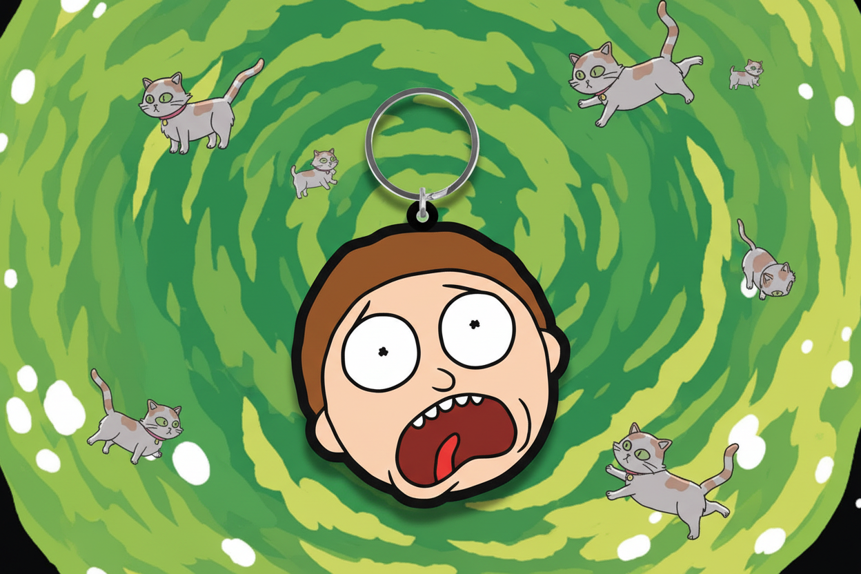 Rick and Morty Keychain - Terrified Morty