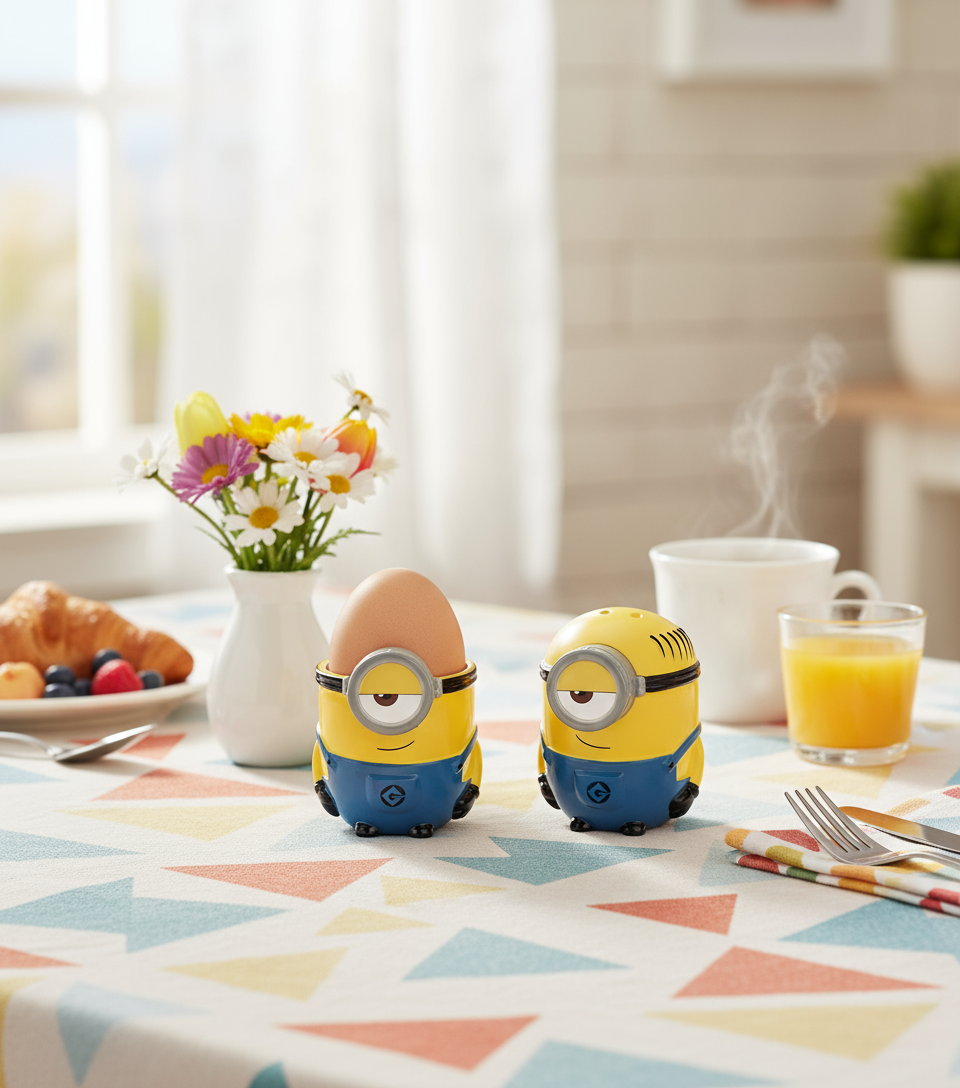 Minions Egg Cup and Salt Shaker