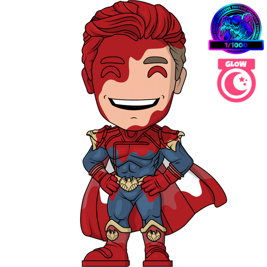 Im Dunkeln leuchtender blutiger Homelander