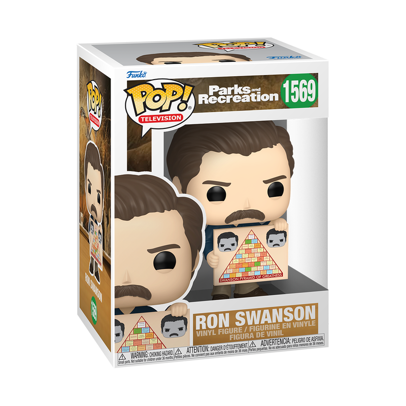 Pop! Ron Swanson avec sa Pyramide du Bonheur