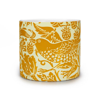 Pot céramique William Morris - Strawberry Thief jaune