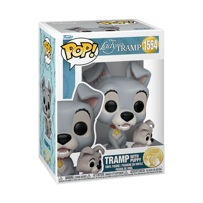 pop tramp with puppy 1554