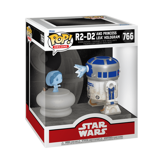 pop deluxe r2 d2 and princess leia hologram 766