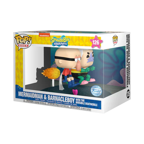 pop ride mermaidman and barnacleboy with the invisible boatmobile 126