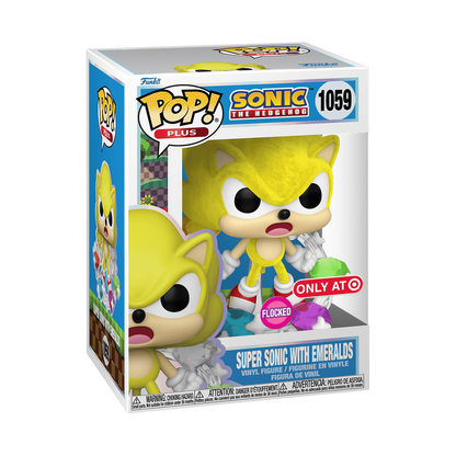 Pop! Plus Super Sonic mit Smaragden (beflockt)