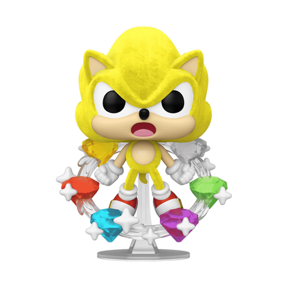 Pop! Plus Super Sonic mit Smaragden (beflockt)