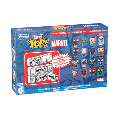 Bitty Pop! Spider-Man 4-Pack Series 1 – packaging officiel Funko