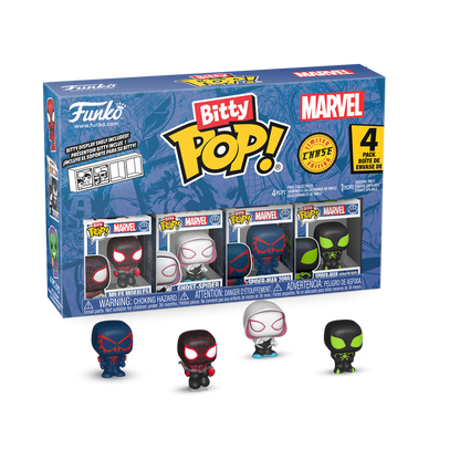 Bitty Pop! Spider-Man 4-Pack Series 2 – visuel officiel Funko