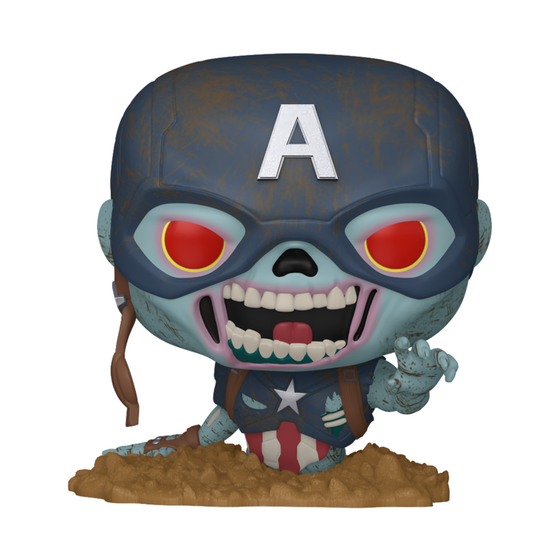 Pop! Zombie Captain America (Rising from Ground) #1554 - visuel officiel Funko